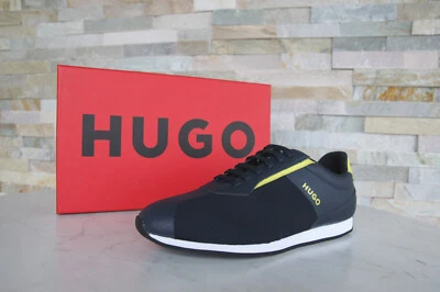Hugo De Boss Ue 42 UK 8 Eeuu 9 Zapatillas Sneaker Cyden Azul Oscuro Nuevo Ehem - Imagen 1 de 4