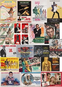 James Bond Thunderball THE SPY WHO LOVED ME Goldfinger Movie Poster Film plakat - Picture 1 of 49