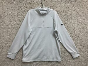 Nike Golf Sweater Jacket Large Adult White Pullover Quarter Zip Stretch Mens L