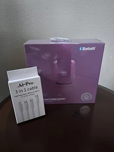 Ai Pro-100 Plus Bluetooth Headphones PURPLE - Brand New in Box! Free Shipping! - Picture 1 of 4