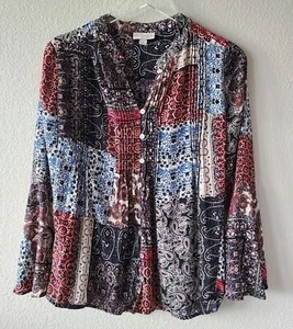 Blusa Top CB Establecida 1962 Boho Pequeña Paisley Hippie Festival Manga Acampanada - Imagen 1 de 11