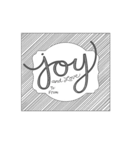 Stampin Up Single Joy & Love Cling Christmas Holiday To From Tag Stamp Unmounted - Picture 1 of 3