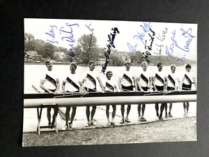 Olympiasieger 1980 Rudern Achter DDR komplett signiert Autogrammkarte 10x15 - Picture 1 of 2