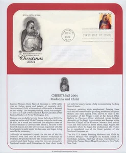 2004 Monaco Christmas Madonna Sc 3879 FDC with PCS cachet on info page - Picture 1 of 1