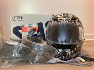 Shoei RF-1000 Full-Face Motorcycle Helmet DIA Nightwing SizeM w/2 extra shields