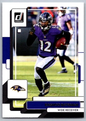2022 Donruss Rashod Bateman Baltimore Ravens #186 - Image 1 of 2