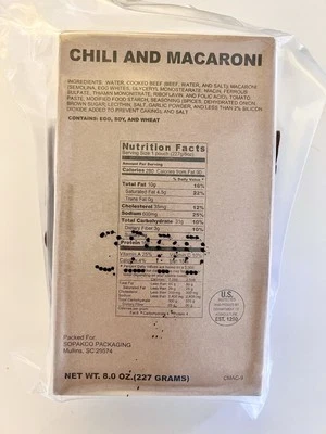 SOPAKCO Surplus Sopacko Meal Individual W/heater Random Grab Bag MRE for Camping Hiking