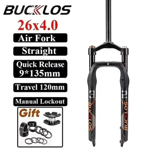 26inch 4.0'' Tire Mountain Bike Air Fat Suspension Fork 9*135mm Snow Bike Forks - Picture 1 of 6