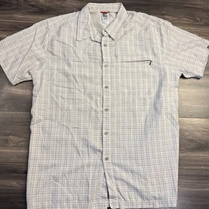 Camisa The North Face Para Hombre 2XL Blanca a Cuadros Abotonada Manga Corta Bolsillo con Cremallera - Imagen 1 de 7