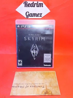 Elder Scrolls V Skyrim COMPLETE w/Map Black Label Sony PS3 Video Games - Image 1 of 3