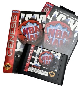 Sega Genesis NBA Jam complete CIB w/ Case & manual - TESTED & WORKS - Picture 1 of 23