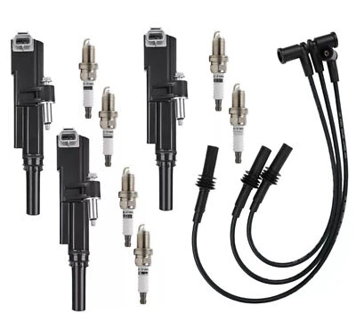 Juego de 3 bobinas de encendido y bujías y cables para Jeep Liberty Dodge Ram 1500 UF640. Foto 1 de 4