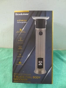 Brookstone Rasoio Multifunzione Cordless Metallic T-blade Full Body Groomer - Foto 1 di 12