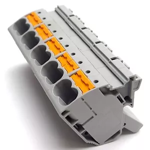 Lot of 5 Phoenix Contact AGK 10-PTPOWER 3260145 Pick-Off Terminal Block, 1-Level - Picture 1 of 6
