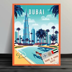 PERSONALISED DUBAI HOLIDAY HONEYMOON  ADD YOUR NAME  TS09A Metal Sign