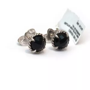 New DAVID YURMAN Chatelaine Stud Earrings in Black Onyx and Sterling Silver - Picture 1 of 8