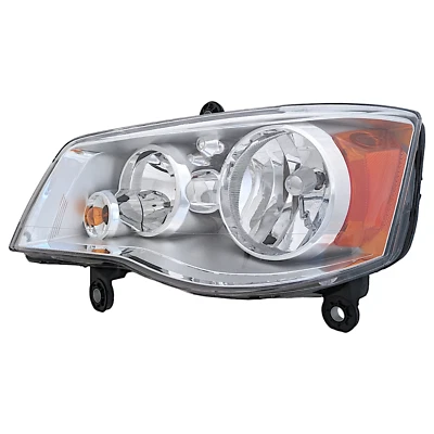 For 2011-2020 Grand Caravan Halogen Driver Headlight (CHROME Trim) w/ BULB LH - Image 1 of 4
