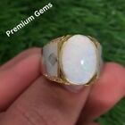 Natural Premium Australian Fire White  Opal Ring, Handmade Elegant Design Ring
