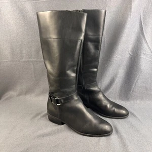 Botas de montar Lauren Ralph Lauren para mujer talla 9 B de cuero negro Makaila - Imagen 1 de 9