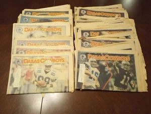 Lot of 29 different 1988 Dallas Cowboys Weekly Magazine Newspapers - Picture 1 of 5