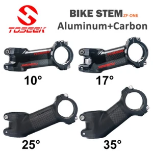 TOSEEK 10/17/25/35 Degree MTB Bike Stem 60-110mm Carbon+AL 1-1/8" Stems Part - Picture 1 of 20