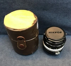 Nikon Nikkor-O Auto 35mm f/2 Camera Lens Nikon W/Cover (damaged) - Picture 1 of 16