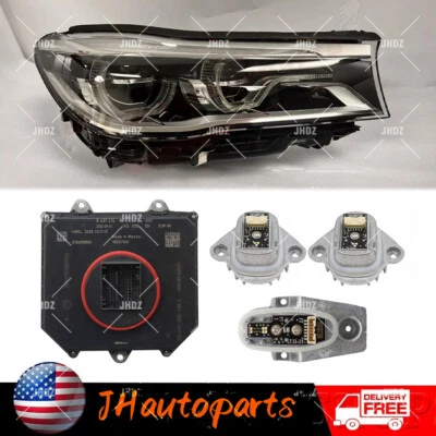 ADAPTIVE HEADLIGHT MODULE SET RIGHT FOR BMW G12 740Le 740Li 730Li 750Li 2016-19 - Image 1 of 4