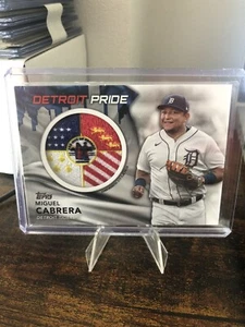 2022 Topps Series 1 - Miguel Cabrera Detroit Pride City Flag Patch CFP-MC!!! - Picture 1 of 2
