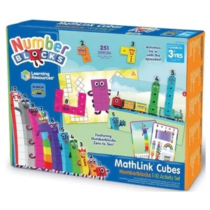 Learning Resources | Mathlink Cubes Numberblocks 1-10 Educational Acitivity Set - Picture 1 of 6