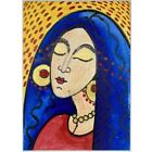 ACEO ORIGINAL PAINTING Mini Collectible Art Card People Woman Lady Girl Ooak