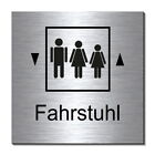 Fahrstuhl-Alu-Edelstahl-Optik-10 x 10 cm-Trschild-Schild-selbstklebend-TOP