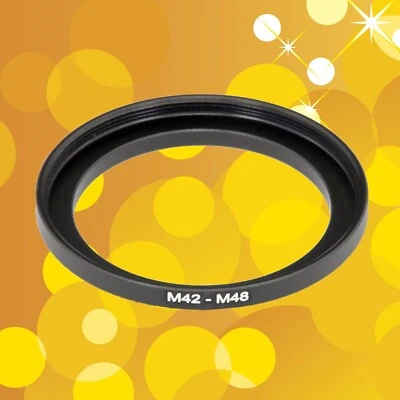 M42 (42mm x 1mm) Male to M48 (48mm x 0.75mm) Female Coupling Ring Adapter Lens - Image 1 of 4