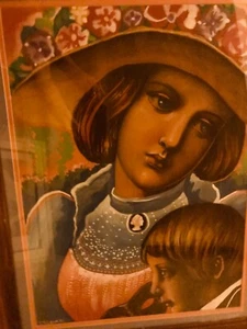 Vintage JOSEF M. KOZAK Original Artwork “MOTHER & SON” Painting Signed Framed - Picture 1 of 10