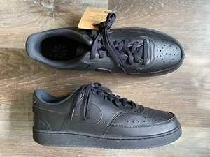 NIKE Men's Court Vision Low Next Nature Sneaker Shoes~Black~Size 12~NEW IN BOX - Picture 1 of 11