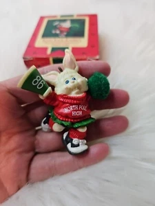 Hallmark Keepsake Ornament "Rah Rah Rabbit" Ornament 1986 - Picture 1 of 5