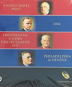 2014 United States Mint Presidential $1 coin, uncirculated coin set, unopened - Picture 1 of 7