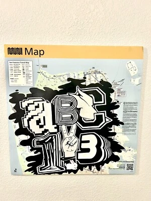 OFERTAS BIENVENIDAS - Tipografía Original Pintada a Mano - Mapa SF MTA Foto 1 de 4