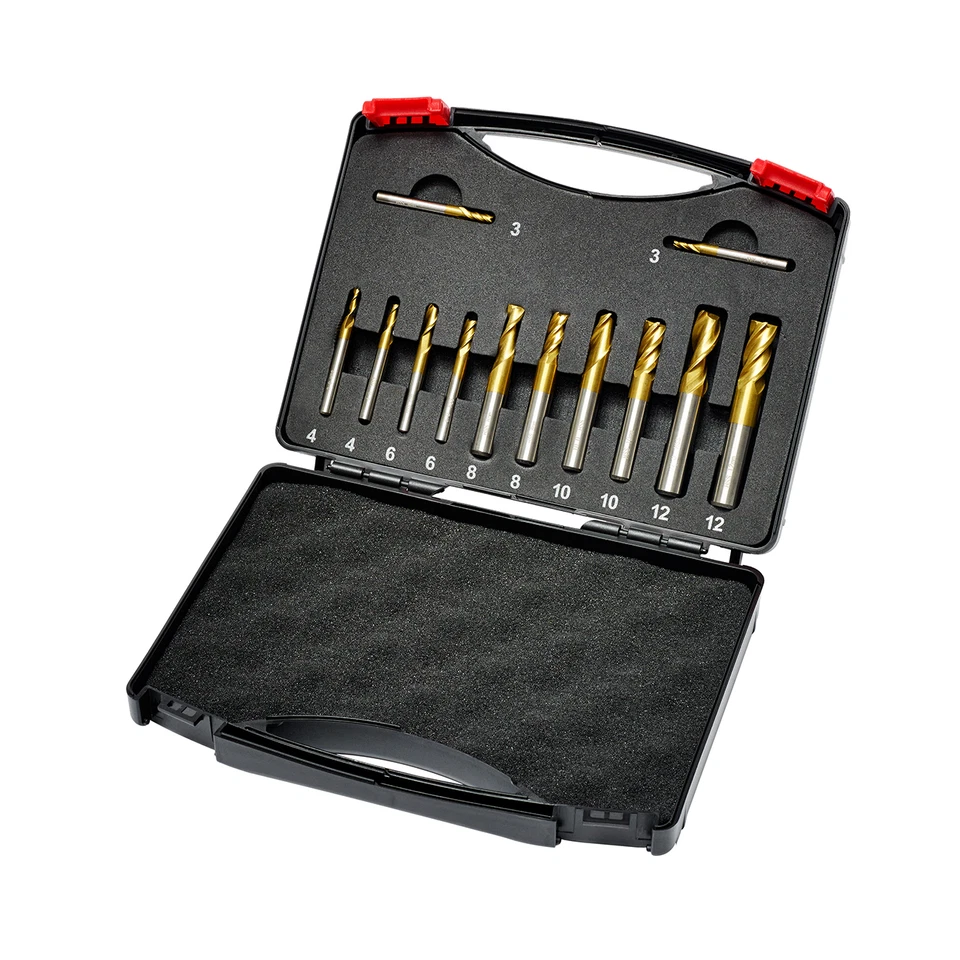 WABECO Fräser Satz 12-teilig TITAN Schaftfräser Schlichtfräser Bohrnutenfräser - Bild 1 von 1