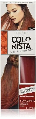 LOreal Paris Colorista Semi-Permanent Hair Color For Brunettes #Tangerine 40New - Image 1 of 4