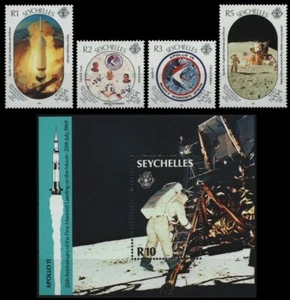 Seychelles 1989 - Mi-Nr.o 694-697 & Block 32 ** - Estampillada sin montar o nunca montada - Espacio / Espacio - Imagen 1 de 1