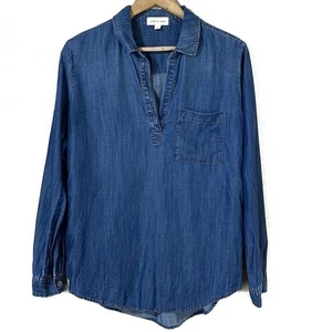 Cloth & Stone Denim Shirt Womens Medium Blue Long Sleeve Collared Button Up - Picture 1 of 5