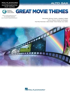 Great Movie Themes for Alto Sax Solo Sheet Music Play-Along Book Online Audio - Picture 1 of 1