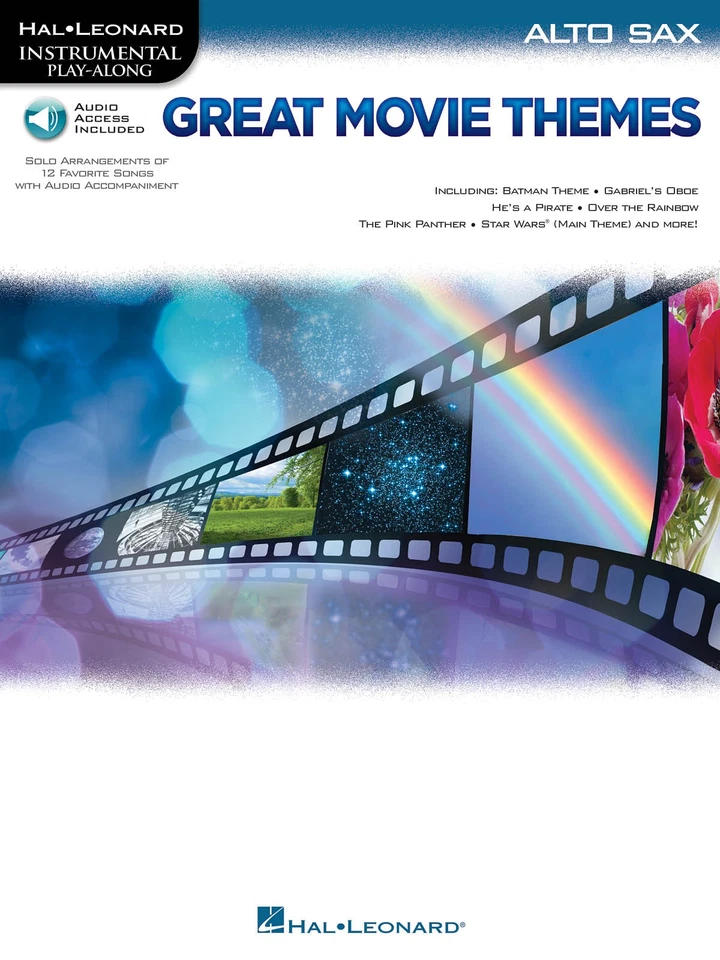 Great Movie Themes for Alto Sax Solo Sheet Music Play-Along Book Online Audio - Image 1 of 1
