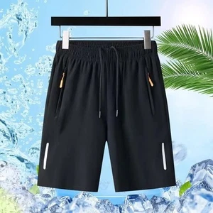Pantalones Cortos de Verano para Hombres Seda Hielo Correr Gimnasio Saport Secado Rápido Transpirable Playa - Imagen 1 de 14