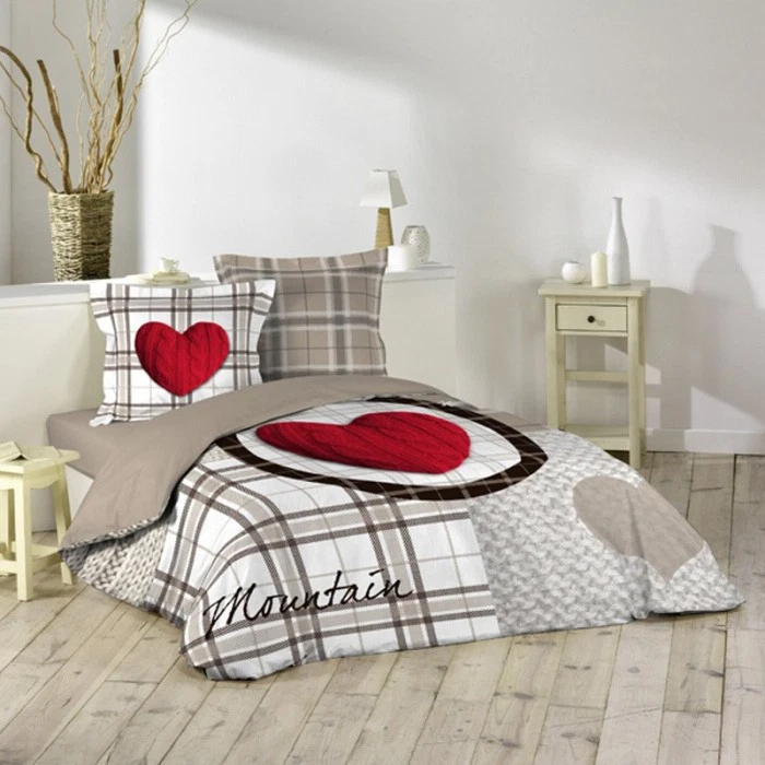 Douceur D'intérieur Parure 3 Pièces 240 x 220 cm Love Mountain