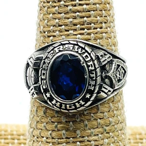 Balfour Celestium Somersworth High School Klasse Ring blauer Stein graviert WMG - Bild 1 von 6
