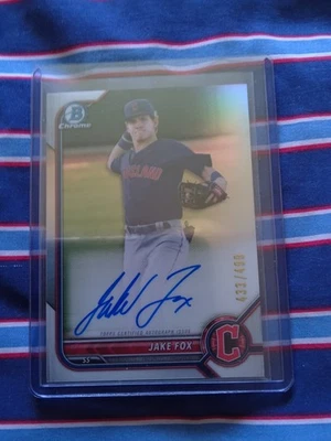 2022 TOPPS3CPA-JF JAKE FOX ROOKIE AUTO 433/499 - Image 1 of 2