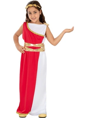 FUNIGLOBAL Costume da romana per Bambina Funidelia