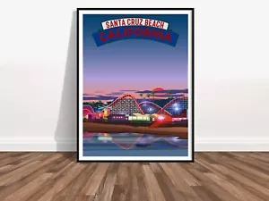 SANTA CRUZ CALIFORNIA ISLAND Wall Art Vacation Print Beach Print Poster - Picture 1 of 10