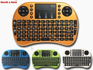 Rii i8+ Funk Kabellos Tastatur Touchpad Wireless Keyboard Mini Backlit Deutsch - Bild 1 von 11